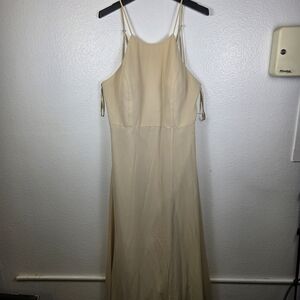 Jenny Yoo Womens Kayla A-line Halter Chiffon‎ Long Dress Size 22